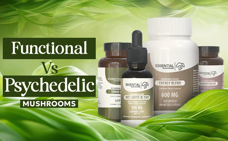 Functional Mushrooms vs Psychedelic Mushrooms