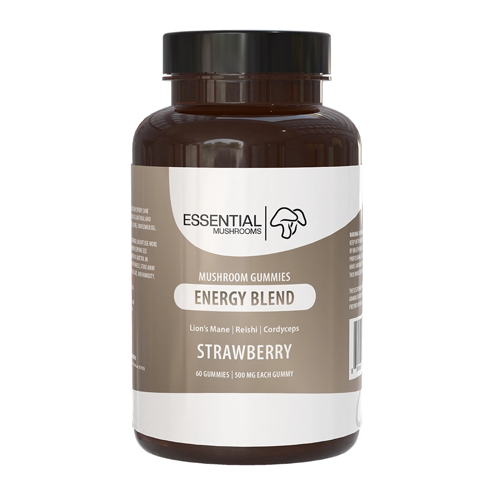 Essential Mushrooms Energy Blend Mushroom Extract Gummies 500mg