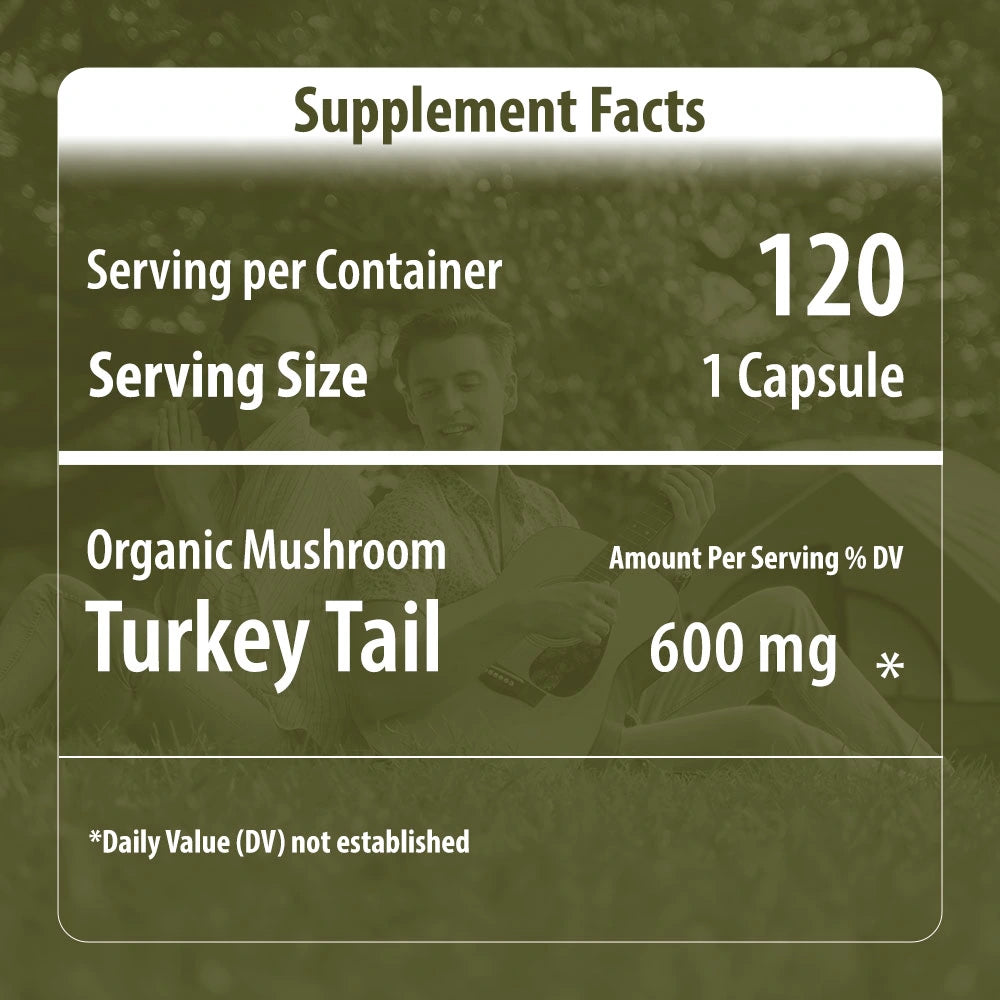 turkey tail mushroom capsules supplement facts