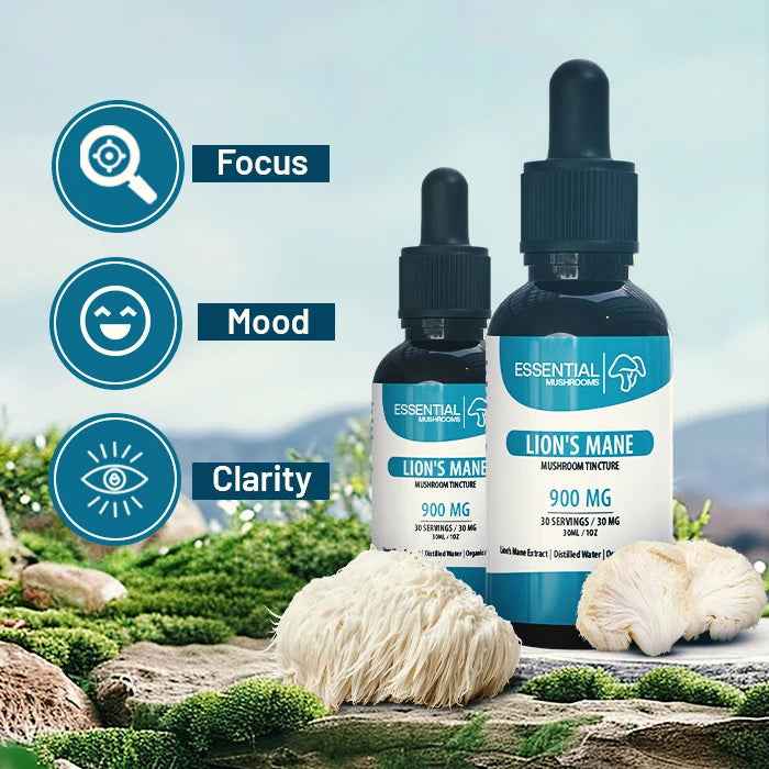 essential mushrooms lions mane tincture benefits pic