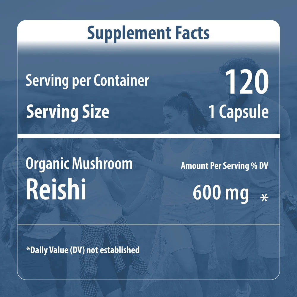 Reishi Mushroom Capsules Supplement Facts