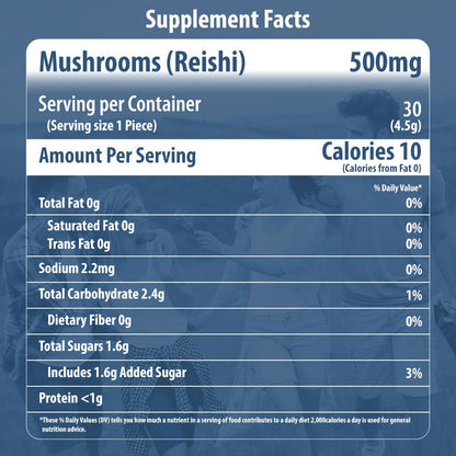 Reishi Mushroom Gummies Supplement Facts