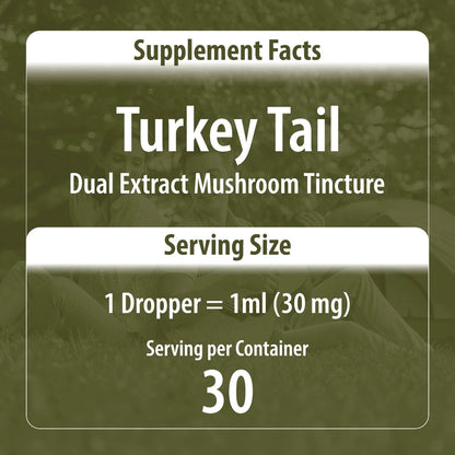 Turkey Tail Mushroom Tincture Supplement Facts