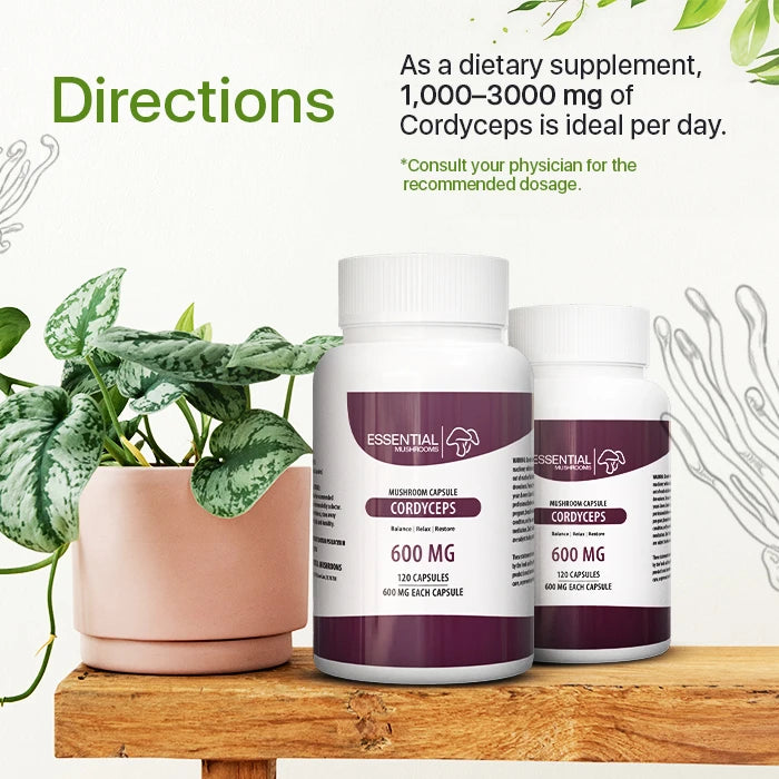 essential mushrooms cordyceps capsules directions pic