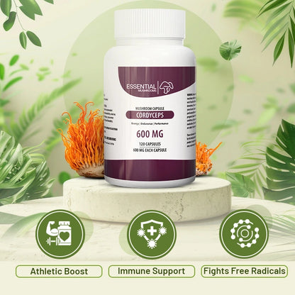 essential mushrooms cordyceps mushroom extract capsules benefits pic