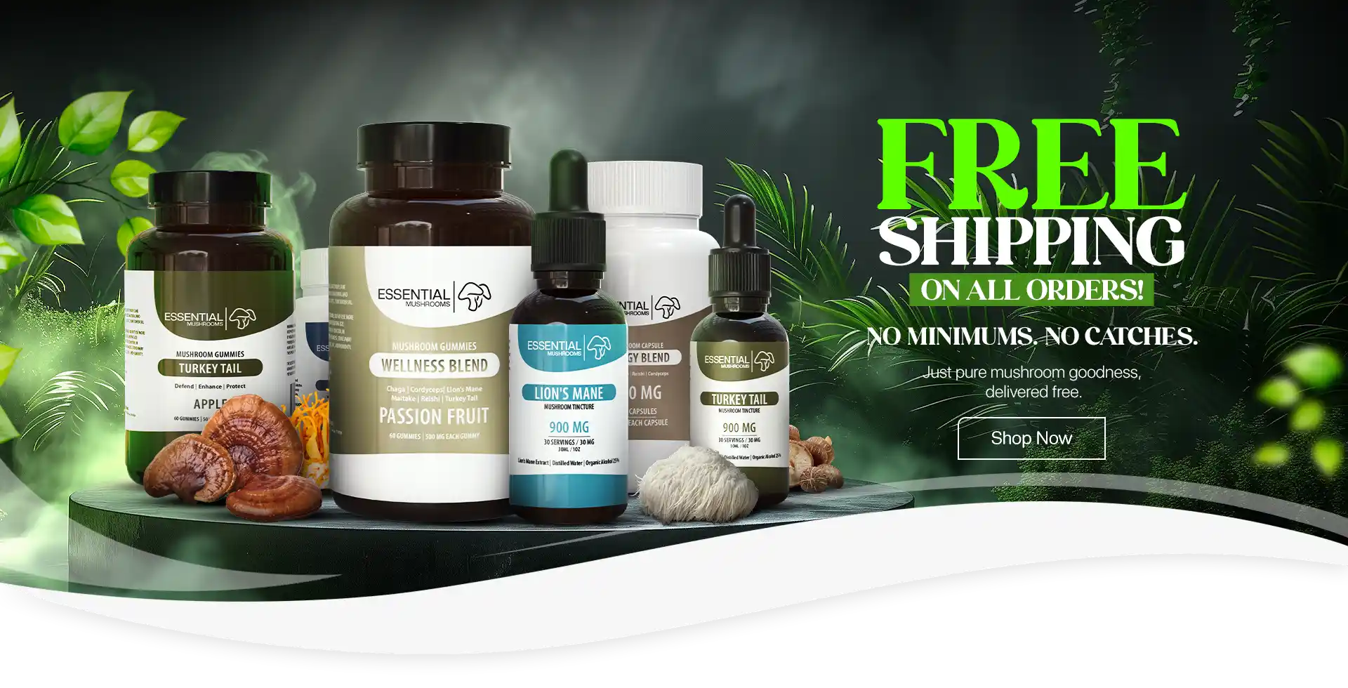 essential mushrooms free shipping