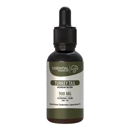 essential mushrooms turkey tail mushroom extract supplements 900mg tincture